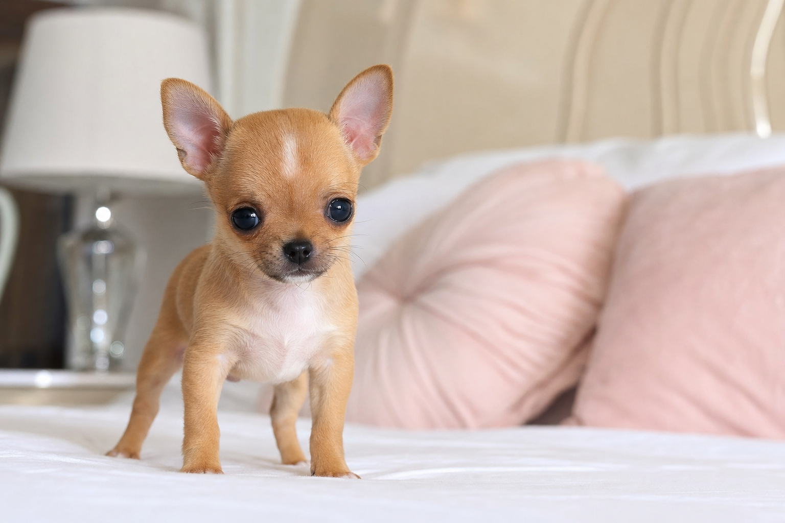 A senior long hair Chihuahua resting, showcasing the long lifespan of Chihuahua puppies from a quality breeder.
